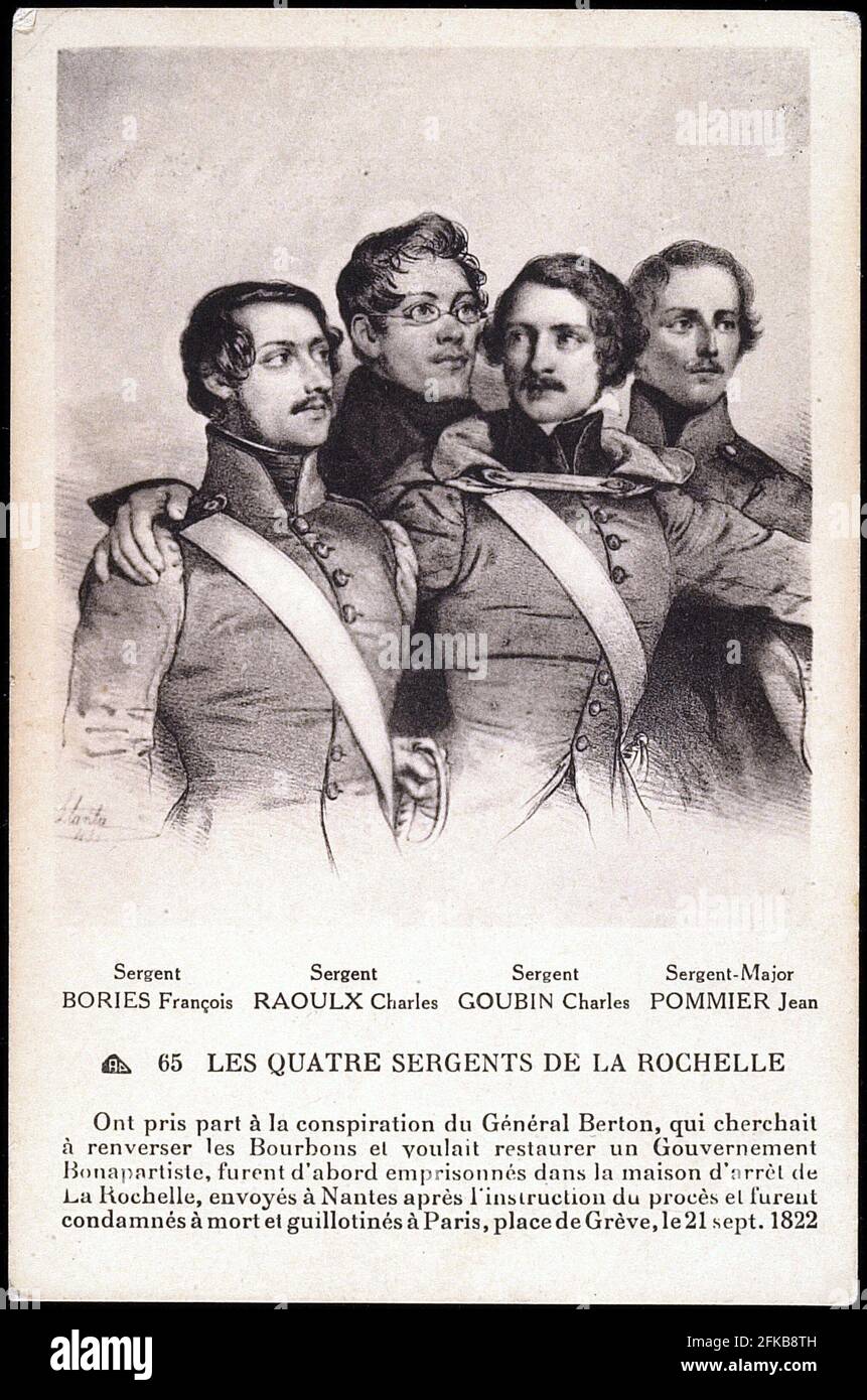 Les quatre sergents de la rochelle Banque de photographies et d’images