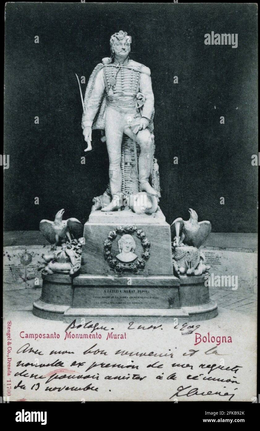 Statue du maréchal Murat en Bologne. Paris, Fondation Napoléon Banque D'Images