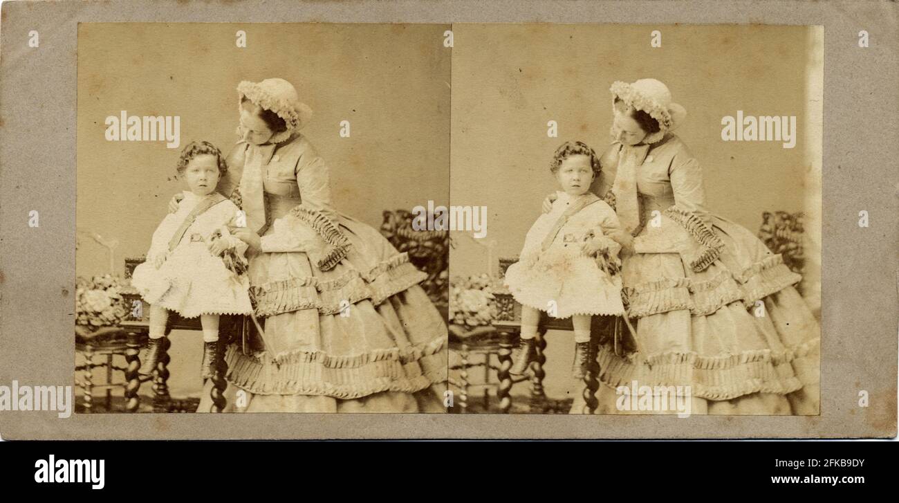 La famille impériale Eugénie de Montijo, comtesse de Teba (impératrice const. Des Français) (1826-1920). Sa sonLouis Napoléon Eugène Jean Joseph Bonaparte (1856-1879) Paris, Fondation Napoléon Banque D'Images