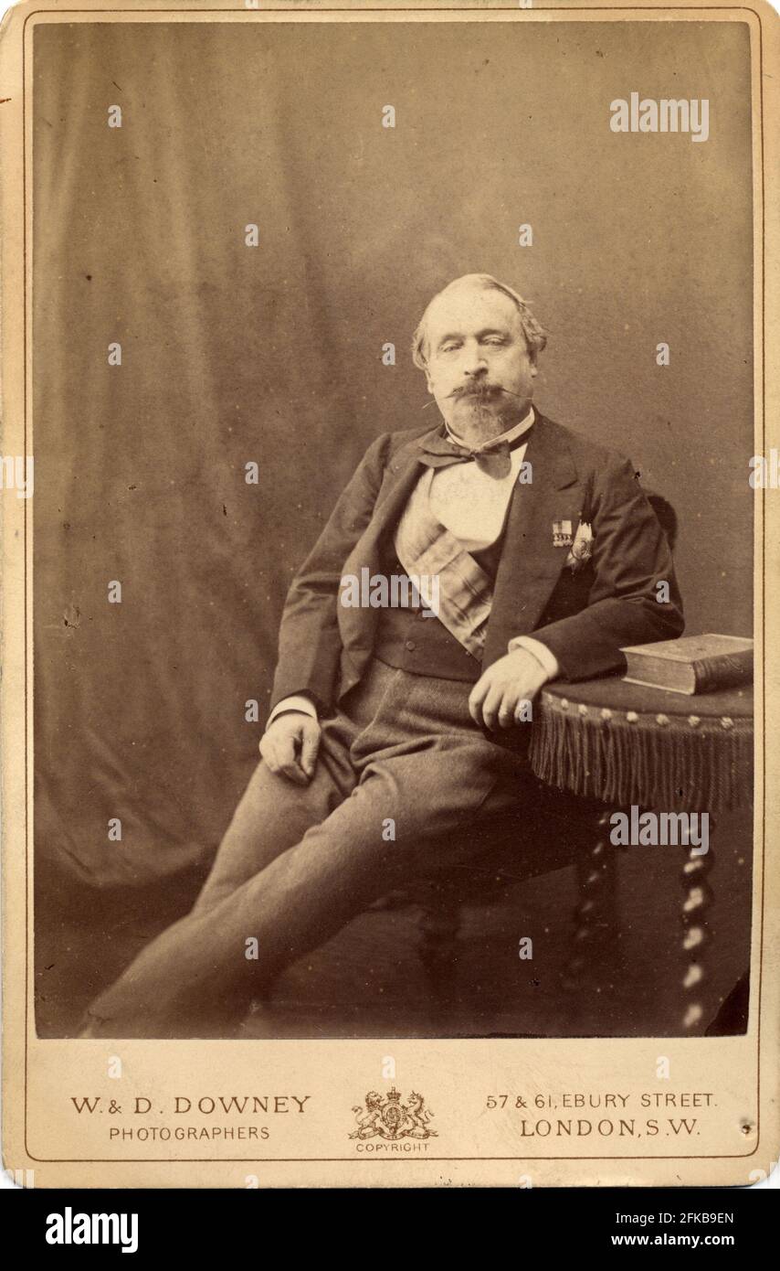 Charles-Louis-Napoléon Bonaparte (Napoléon III) (1808-1873). Président de la République de 1848 à 1851 et empereur de 1851 à 1870. Photo de W.&D. Downey. Paris, Fondation Napoléon Banque D'Images