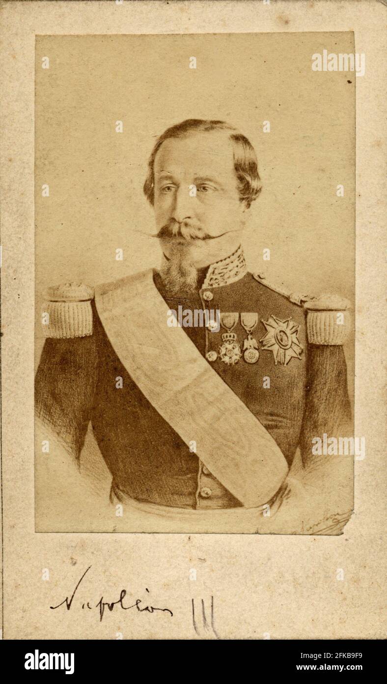 Charles-Louis-Napoléon Bonaparte (Napoléon III) (1808-1873). Président de la République de 1848 à 1851 et empereur de 1851 à 1870. Paris, Fondation Napoléon Banque D'Images