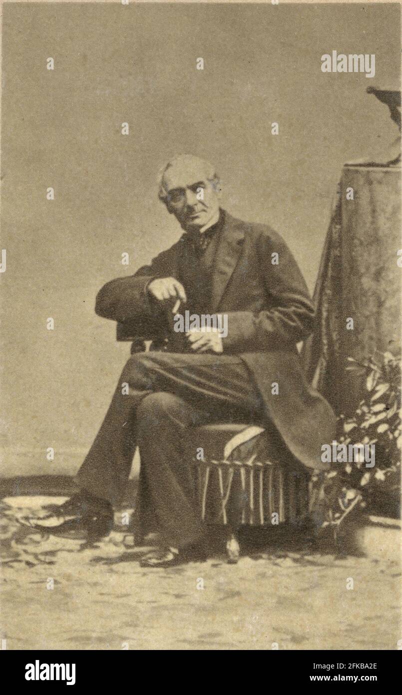 Prosper Mérimée (1803-1870). Auteur de 'la Vénus d'Ille' (1837), 'Colomba' (1840) et 'Carmen' (1845). Photographie de 1861. Banque D'Images