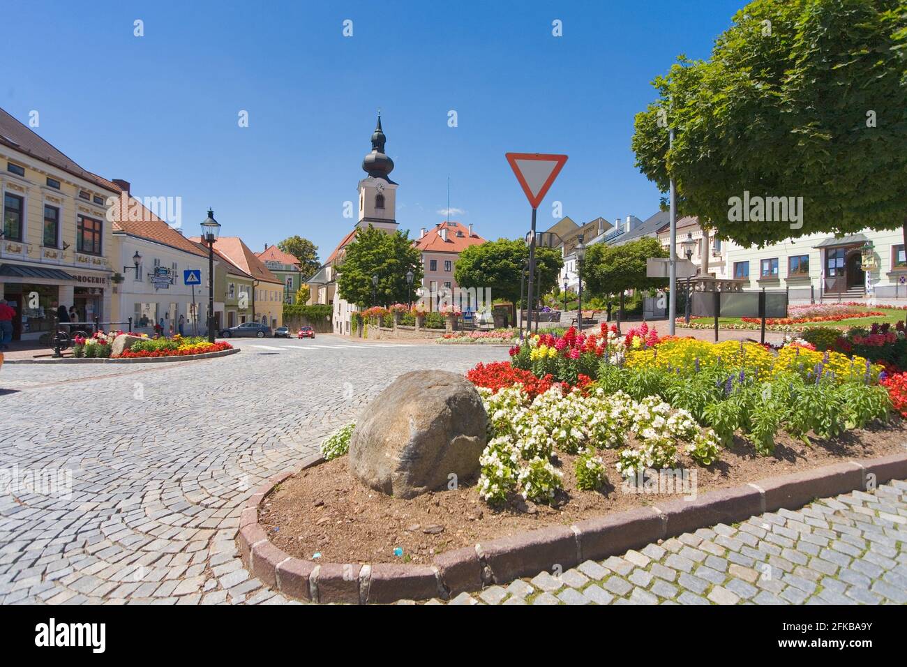 Place de Heidenreichstein, Autriche, Basse-Autriche, Waldviertel Banque D'Images