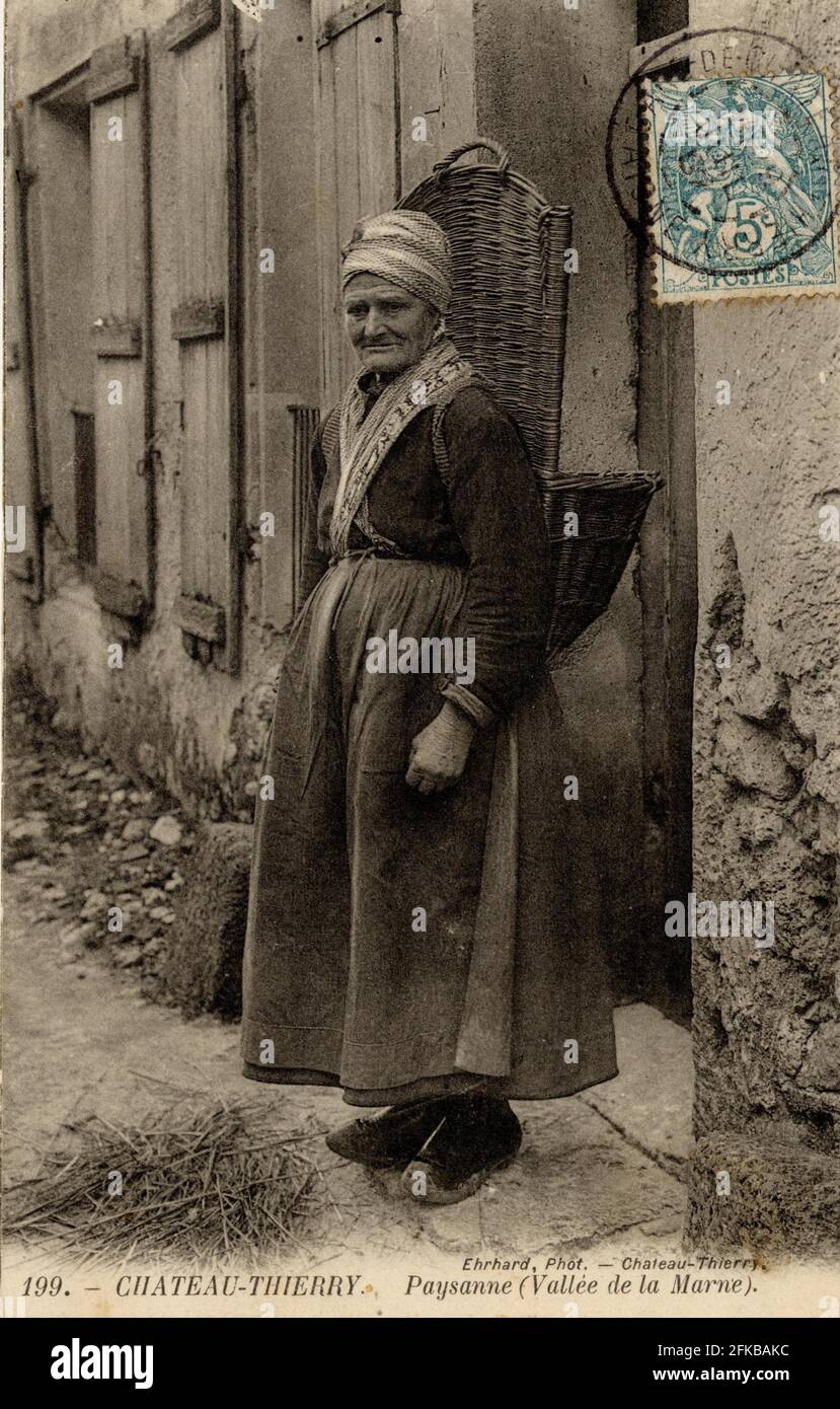CHÂTEAU-THIERRY. Département français : 02 - Aisne carte postale fin du XIXe siècle - début du XXe siècle Banque D'Images