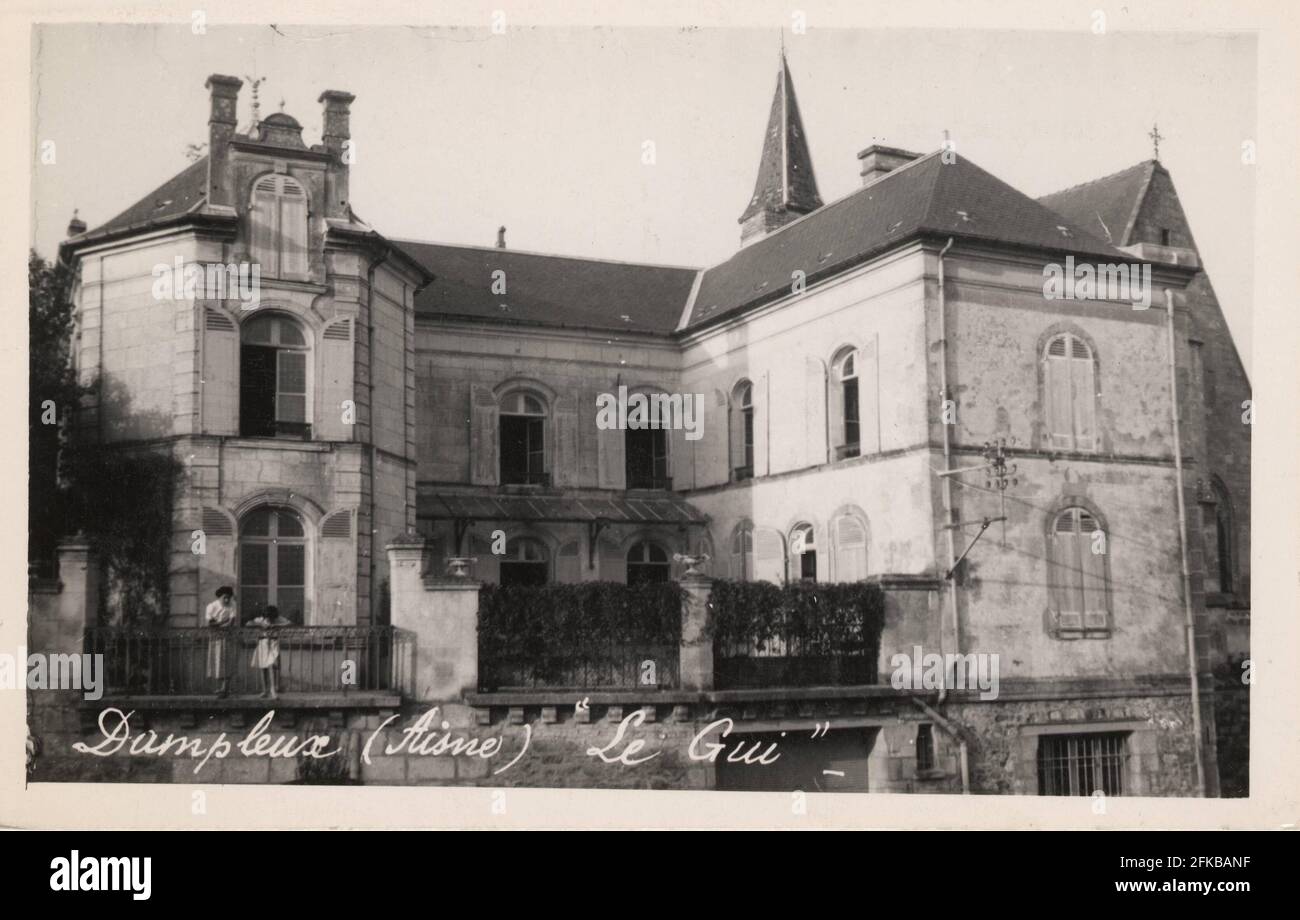 AMORTISSEMENT. Département français : 02 - Aisne carte postale fin du XIXe siècle - début du XXe siècle Banque D'Images