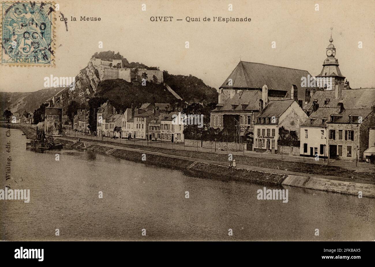 GIVET. Département français : 08 - Ardennes carte postale fin du XIXe siècle - début du XXe siècle Banque D'Images