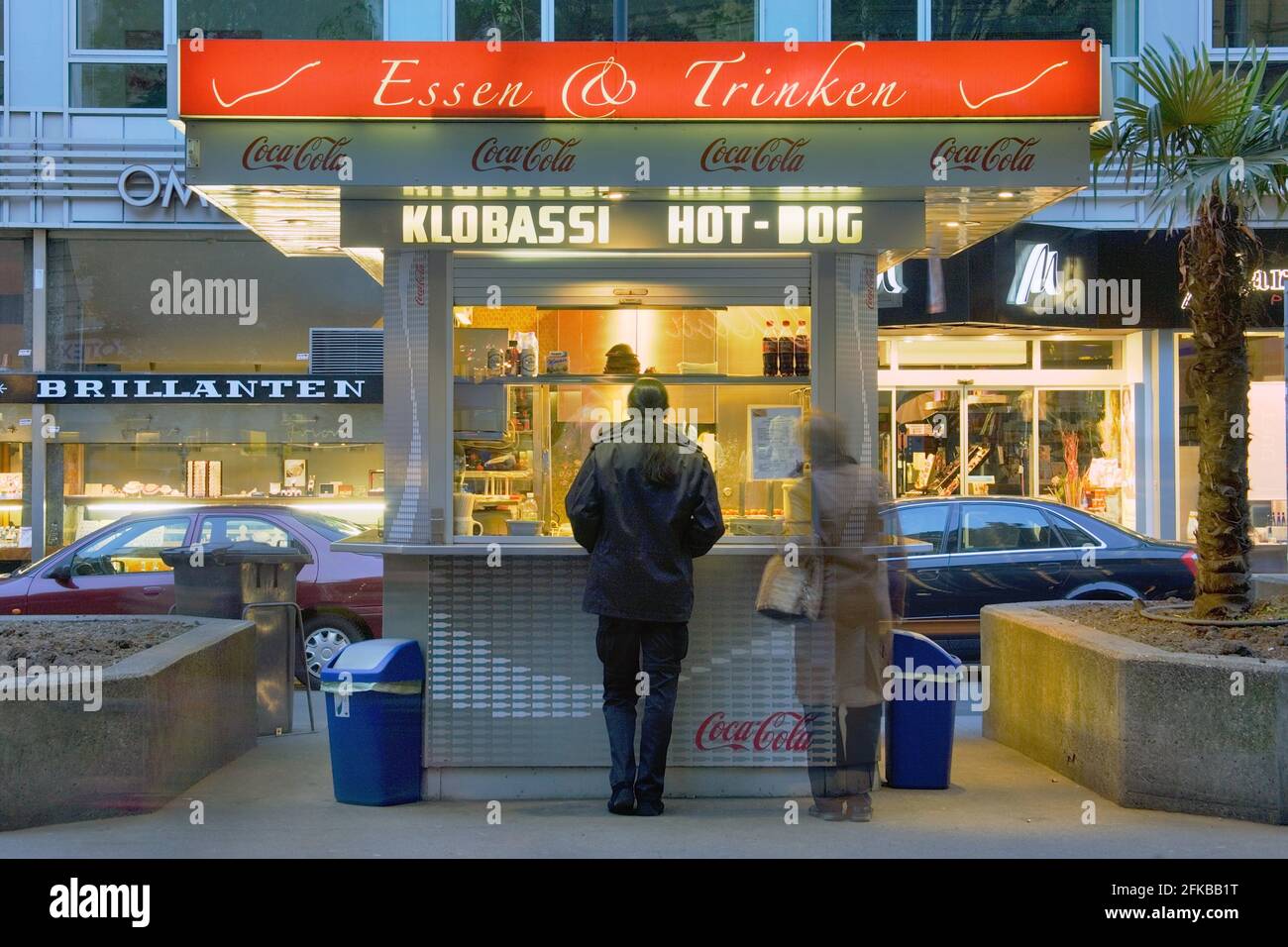 Stand de wurst à Vienne, Autriche, Vienne Banque D'Images