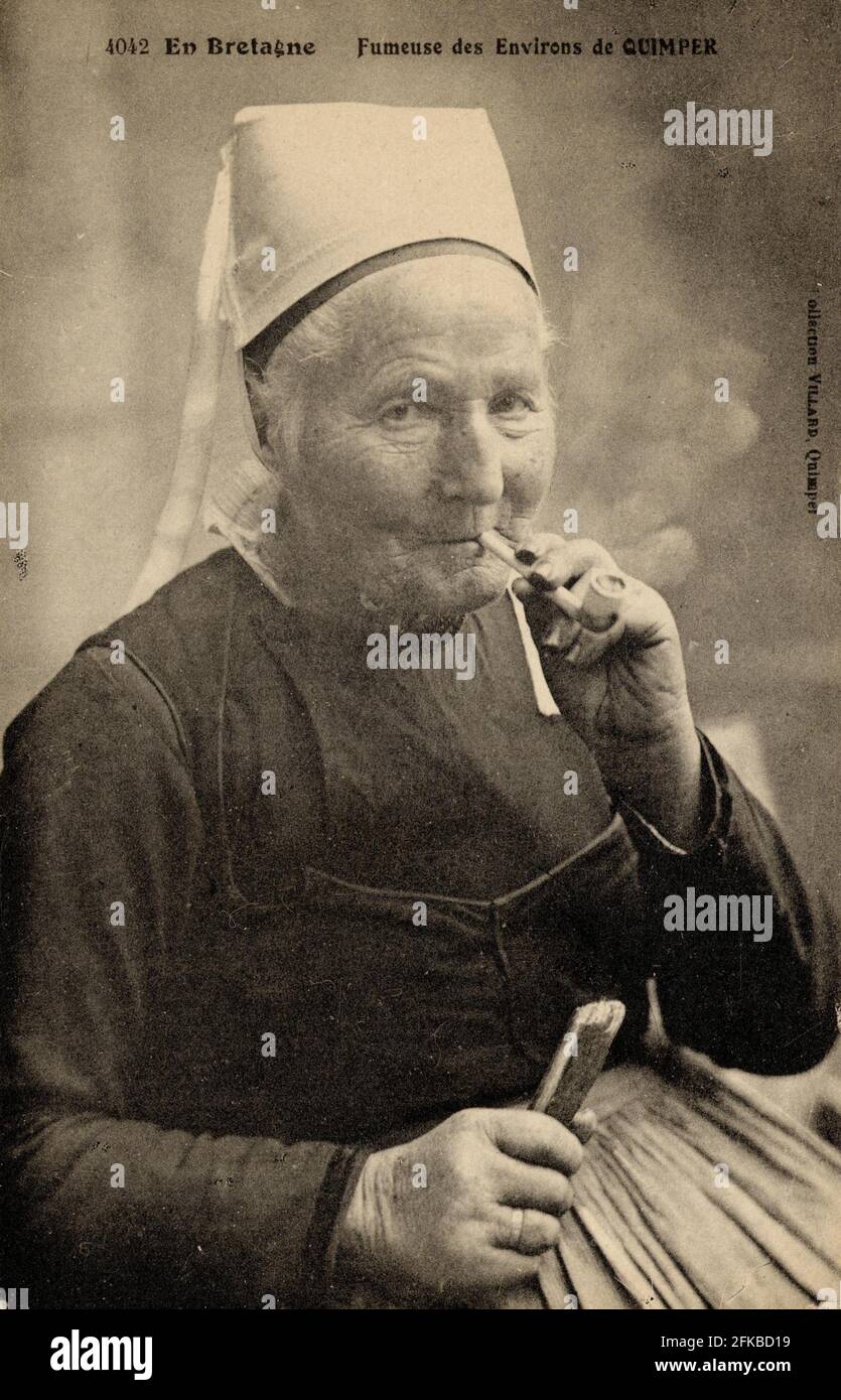 QUIMPER. Département français : 29 - Finistère. Région: Bretagne. Carte postale fin du XIXe siècle - début du XXe siècle Banque D'Images