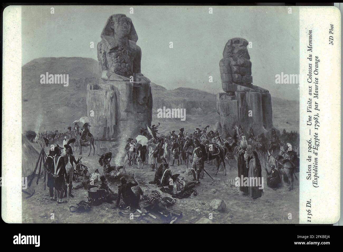 Une visite des colosses de Memnon. Expédition de l'Égypte. Campagne en Egypte (1798-1799) 1798 après Maurice Orange Paris, Fondation Napoléon Banque D'Images