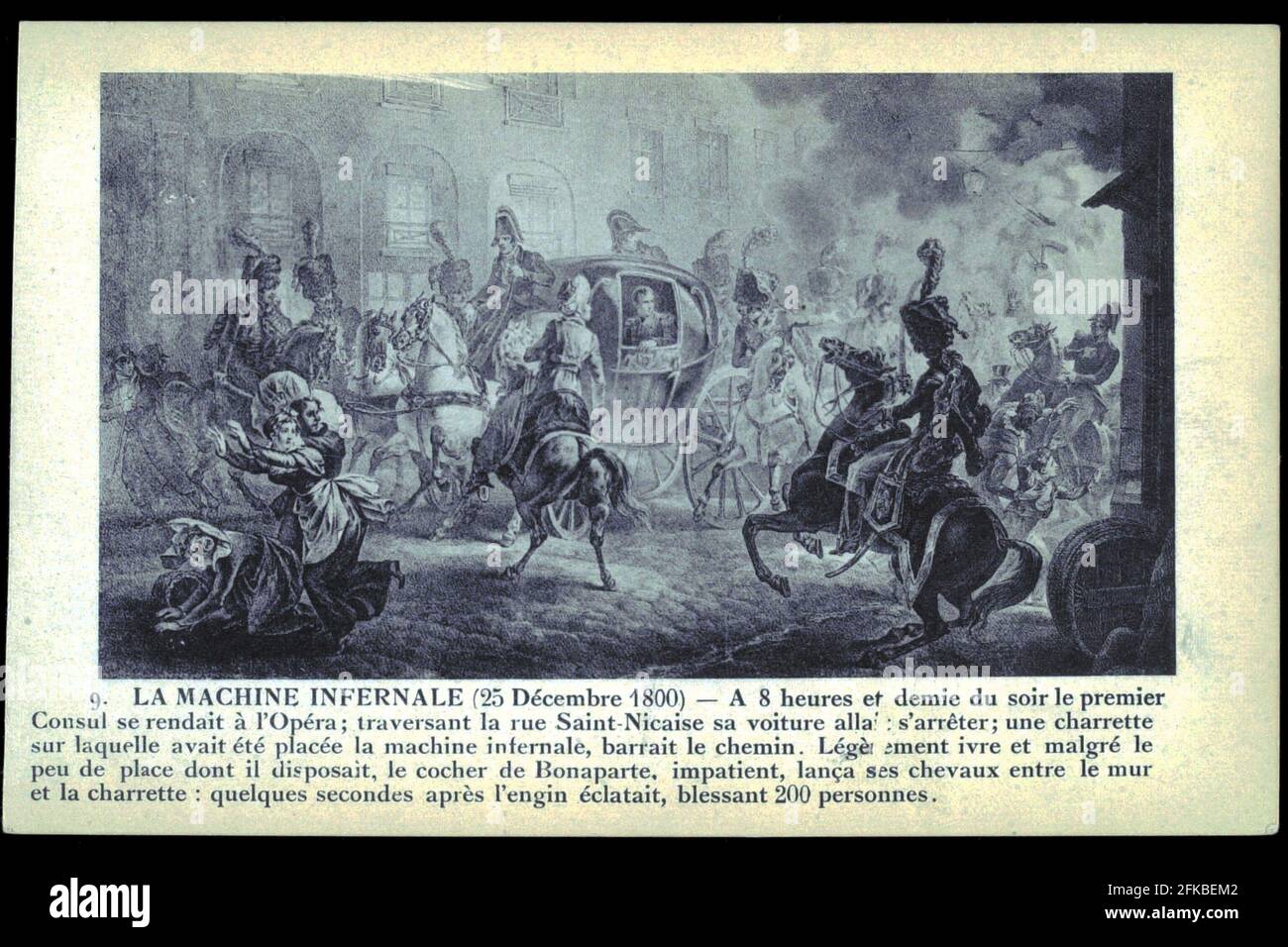 La machine infernale: Complot contre Napoléon Bonaparte. 25 décembre 1800 Paris, Fondation Napoléon Banque D'Images