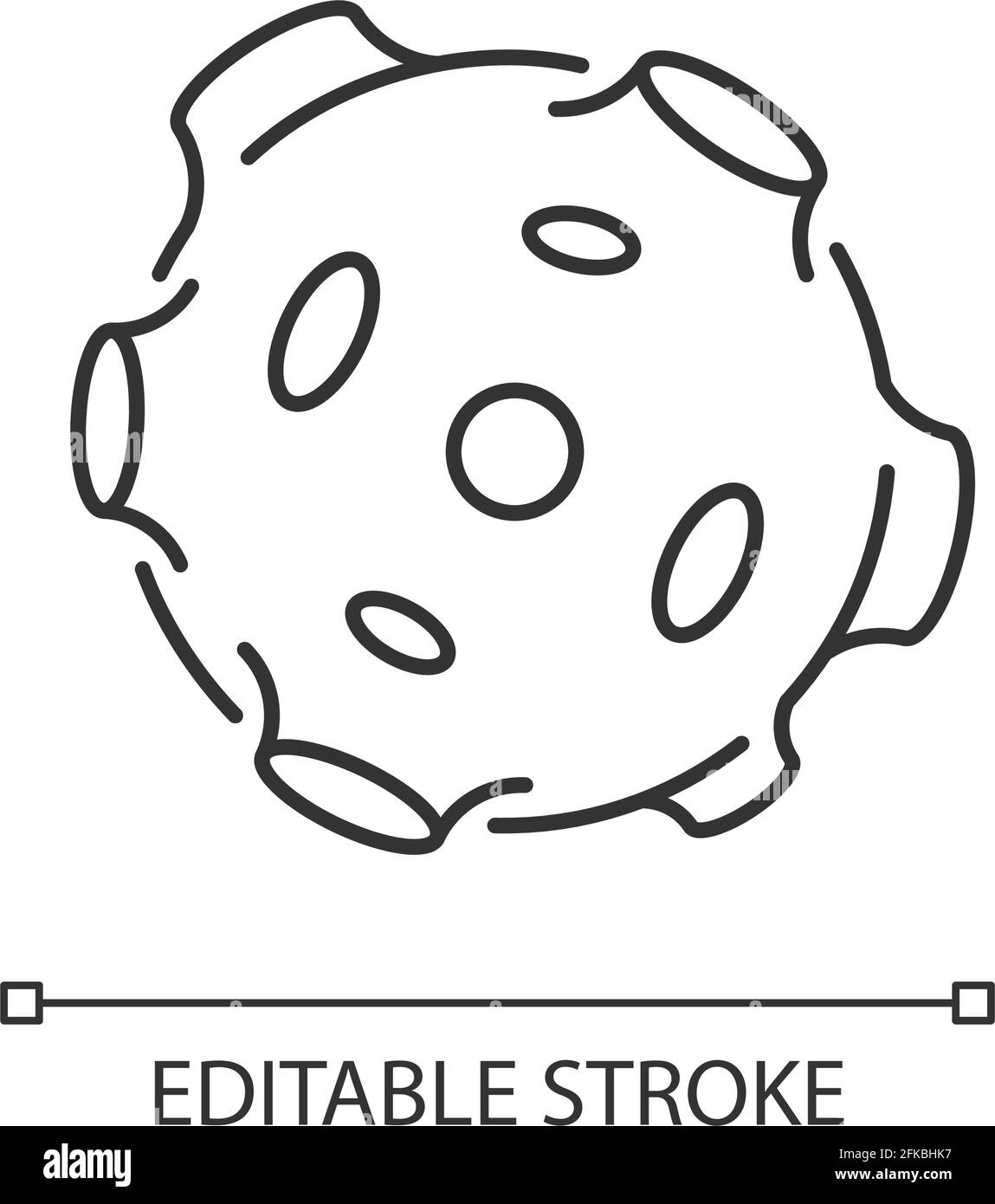 Icône linéaire de lune Illustration de Vecteur
