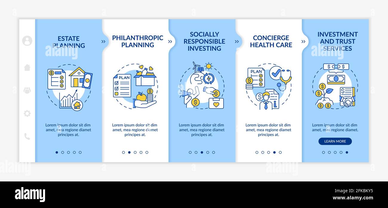 Modèle de vecteur d'intégration du counseling patrimonial Illustration de Vecteur