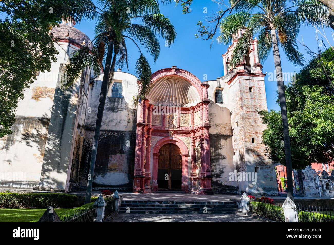 Cathédrale de Cuernavaca, site classé au patrimoine mondial de l'UNESCO, les premiers monastères du XVIe siècle sur les pentes de Popocatepetl, Mexique, Amérique du Nord Banque D'Images