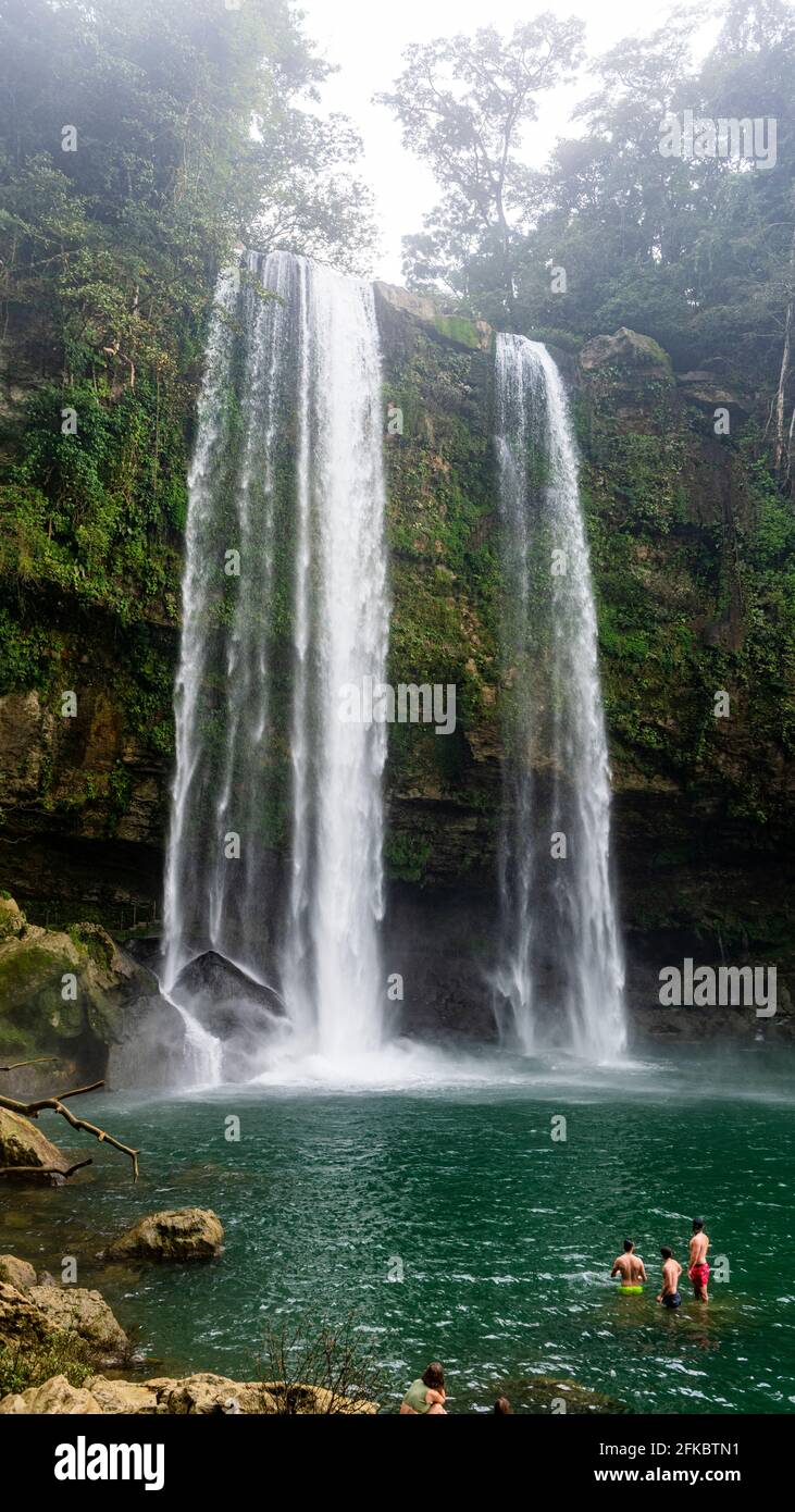 Cascade de Misol Ha, Chiapas, Mexique, Amérique du Nord Banque D'Images
