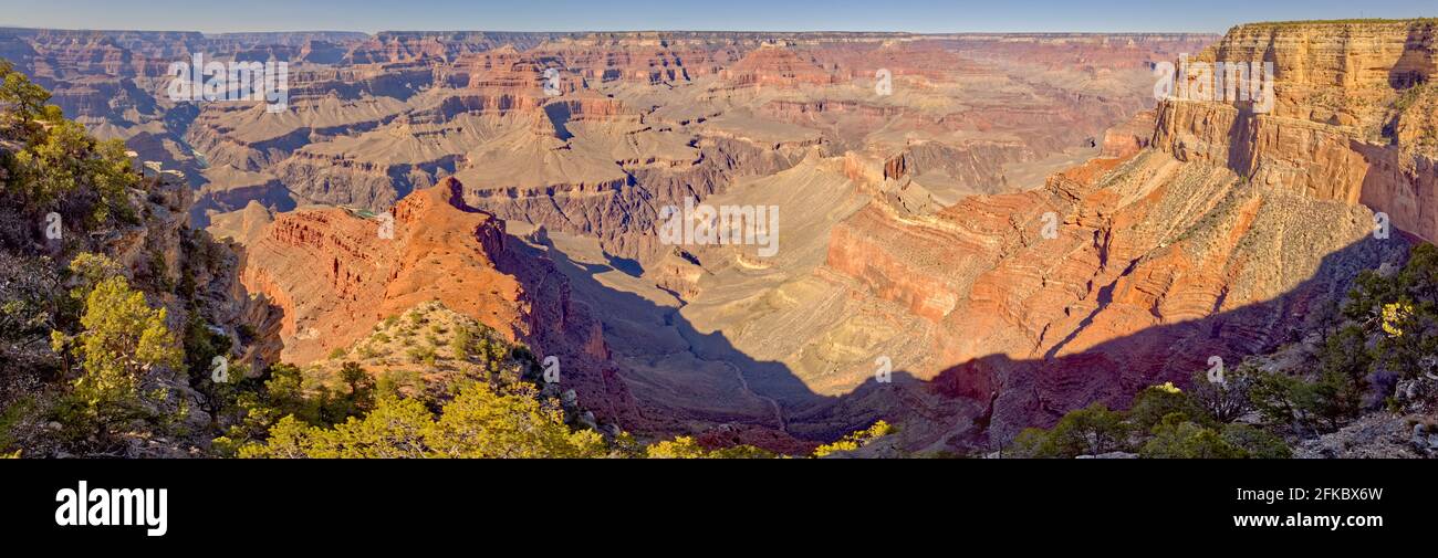 Grand Canyon vue depuis la vue de Mohait point le long de la route Hermit, le parc national du Grand Canyon, l'UNESCO, l'Arizona, les États-Unis, l'Amérique du Nord Banque D'Images