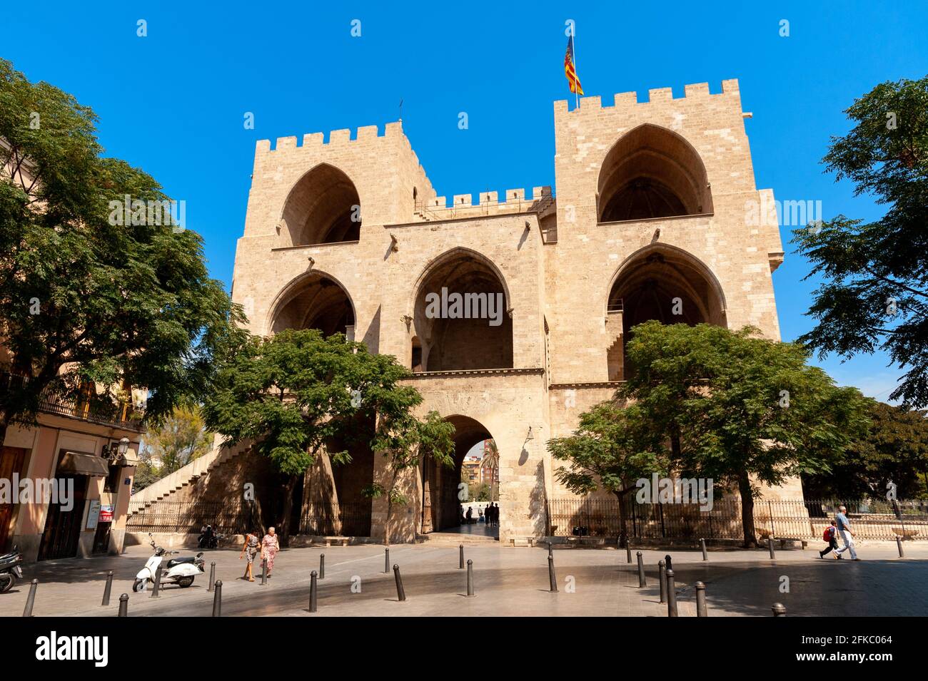 Les tours de Serrano, Valencia, Espagne Banque D'Images