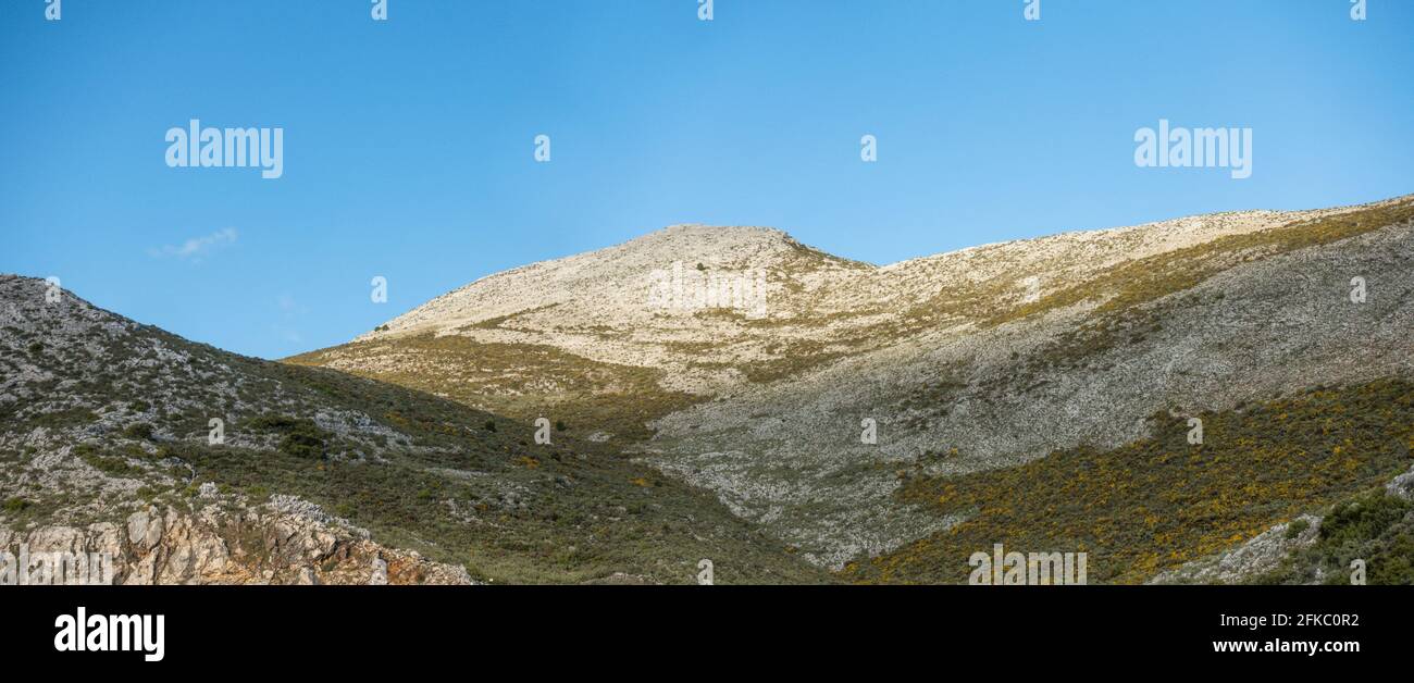 Sierrania de Ronda, haute montagne calcaire, Andalousie, Malaga, sud de l'Espagne. Banque D'Images