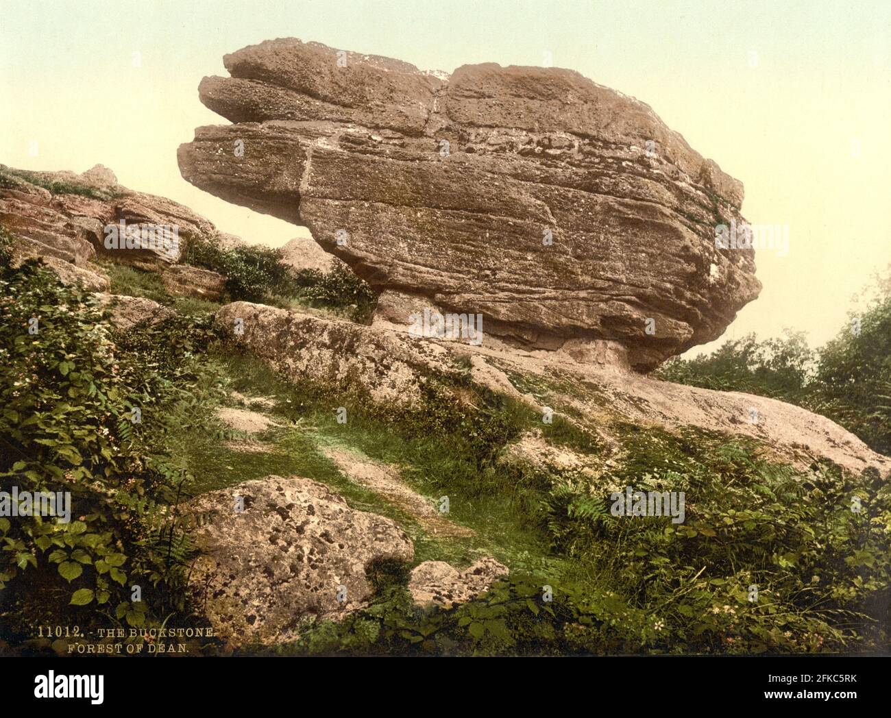 Le Buckstone dans la forêt de Dean dans Gloucestershire vers 1890-1900 Banque D'Images