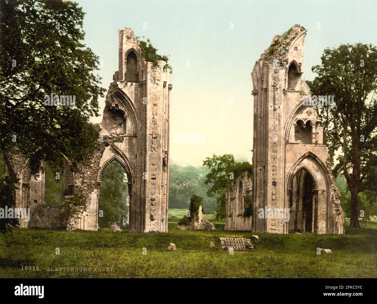 Abbaye de Glastonbury, Somerset vers 1890-1900 Banque D'Images