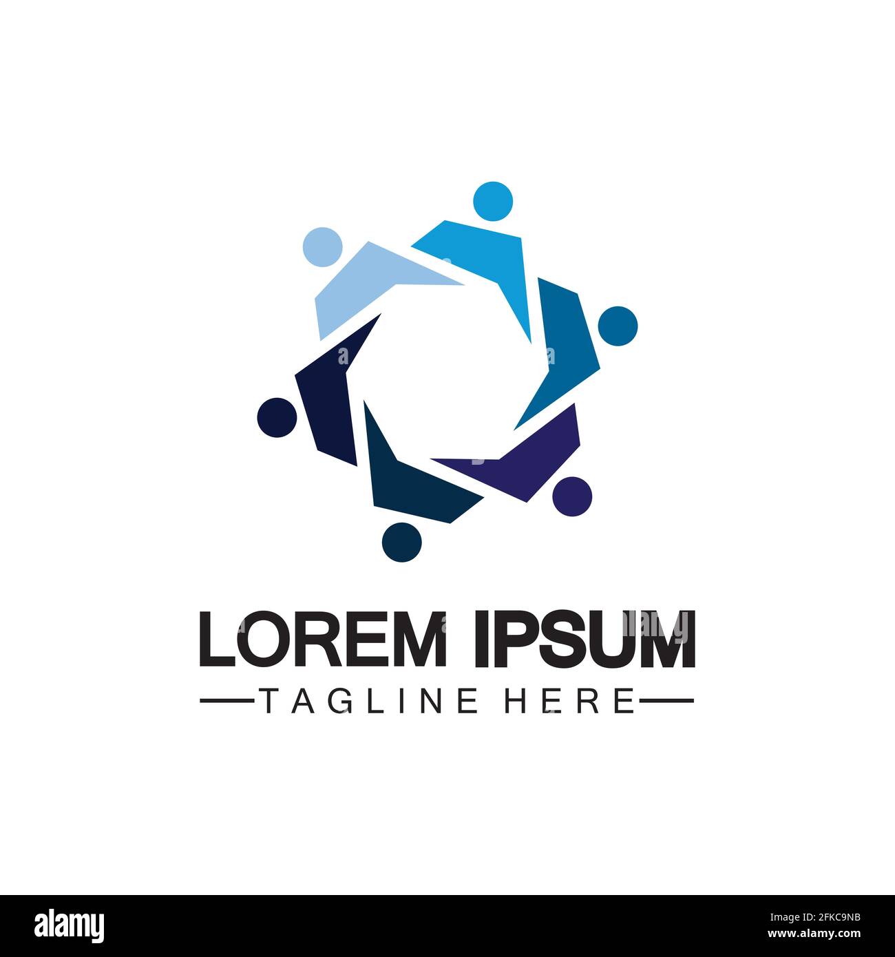 Modèle de conception de logo de communauté, de réseau et d'icône sociale Illustration de Vecteur