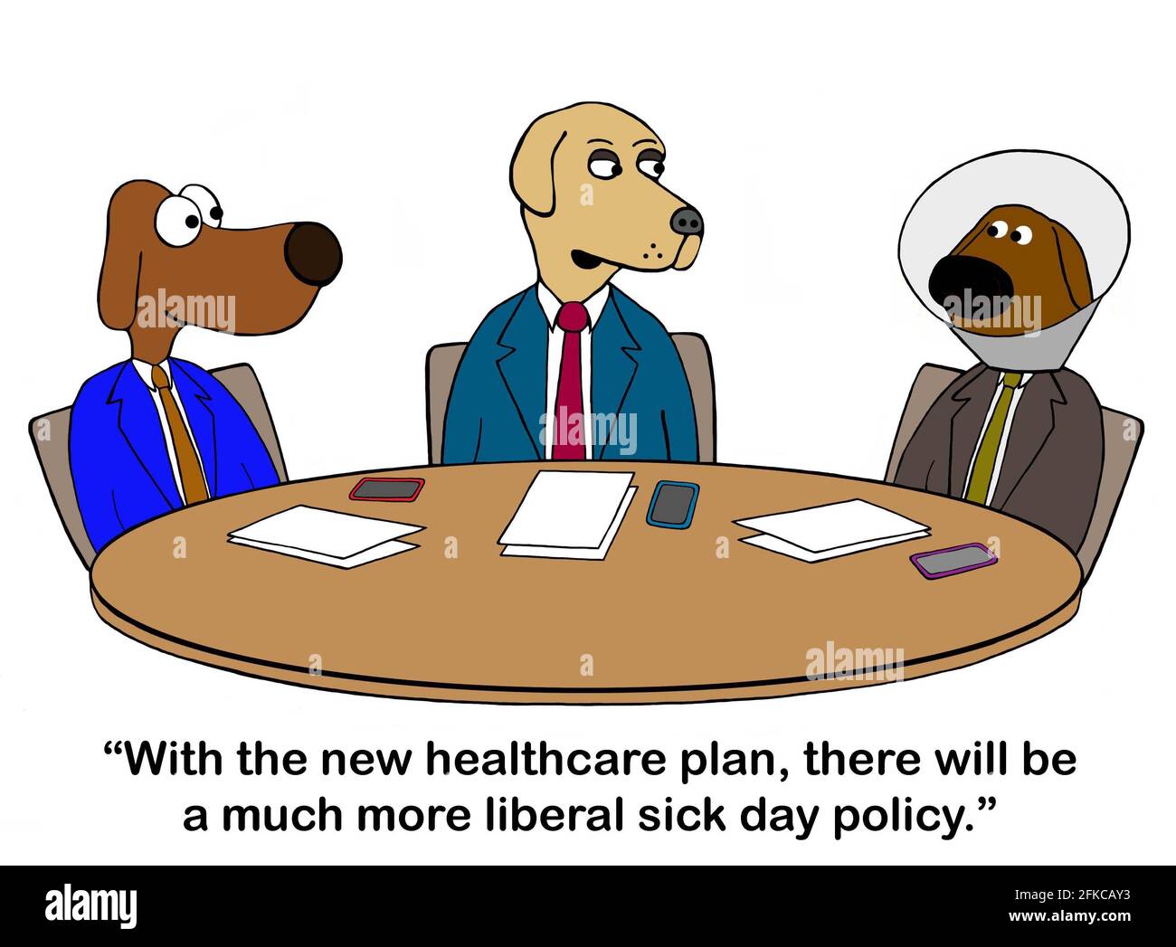 Chien avec collier de protection sera bénéfique avec un meilleur régime de soins de santé. Banque D'Images