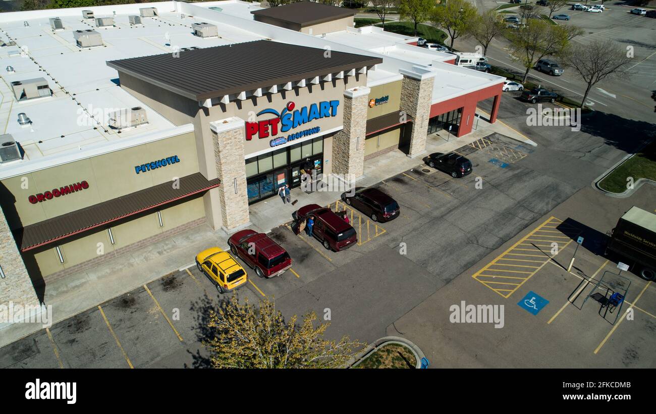 Magasin de vente au détail acceptant les animaux près du centre commercial de boise Banque D'Images