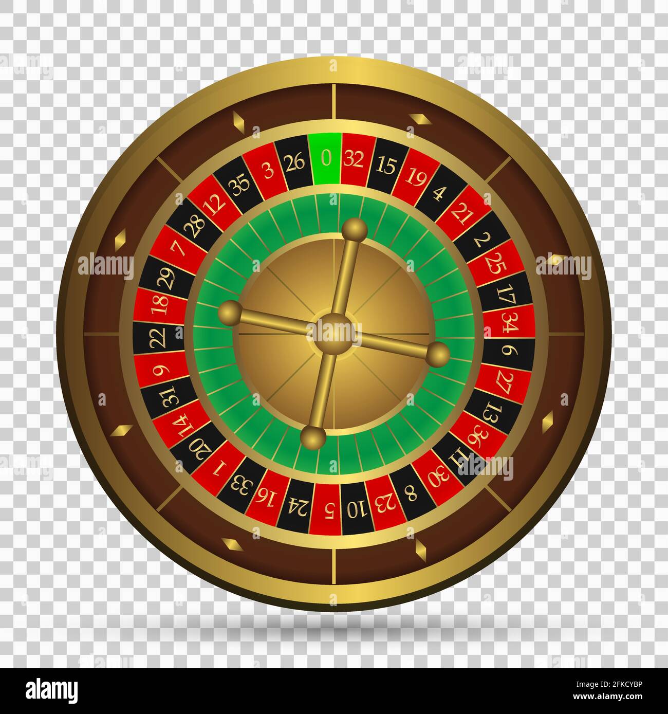 Roulette de jeu de casino réaliste isolée sur fond transparent. Modèle roue de fortune pour votre conception Illustration de Vecteur