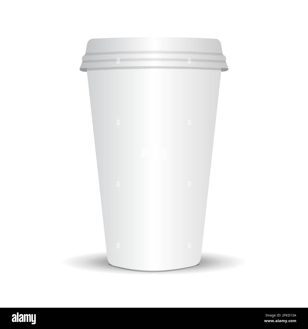 tasse à café en papier 3D réaliste. Illustration vectorielle. Modèle pour votre conception Illustration de Vecteur