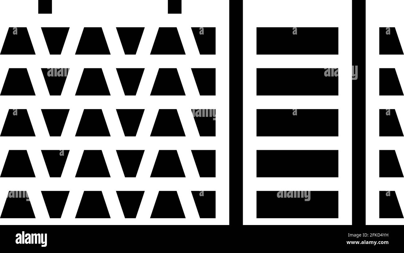 illustration vectorielle d'icône de glyphe de béton pour poutres de sol Illustration de Vecteur