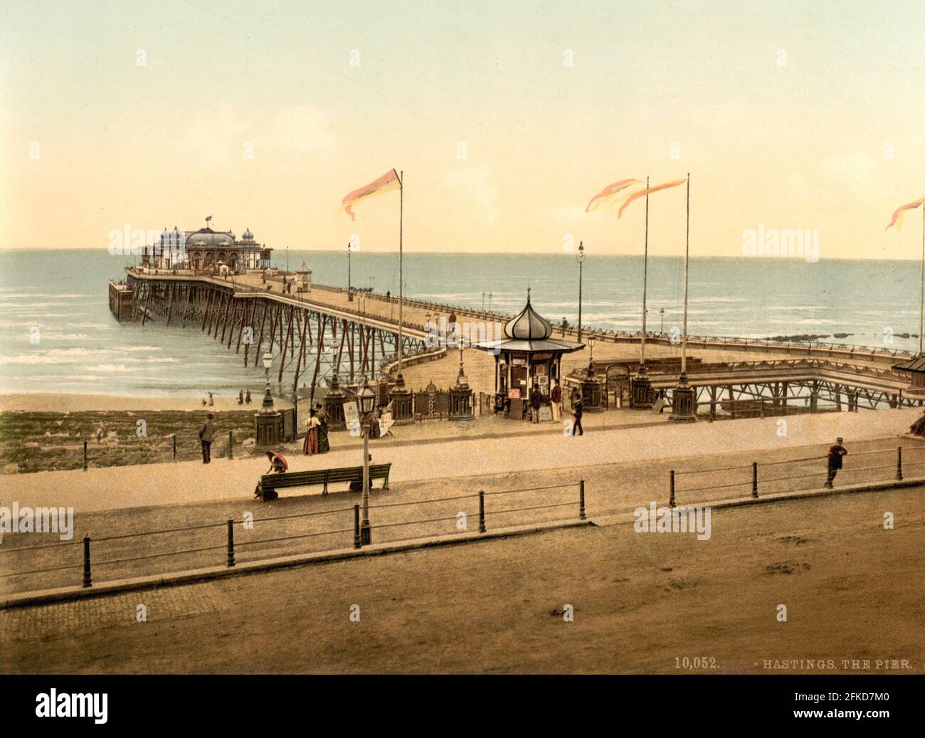 Hastings Pier, Sussex vers 1890-1900 Banque D'Images