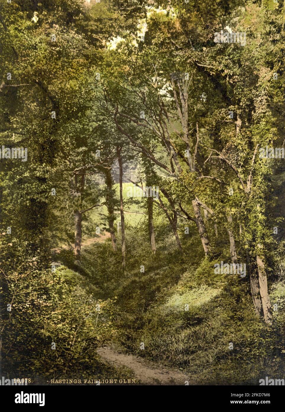 Fairlight Glen, Hastings, Sussex vers 1890-1900 Banque D'Images