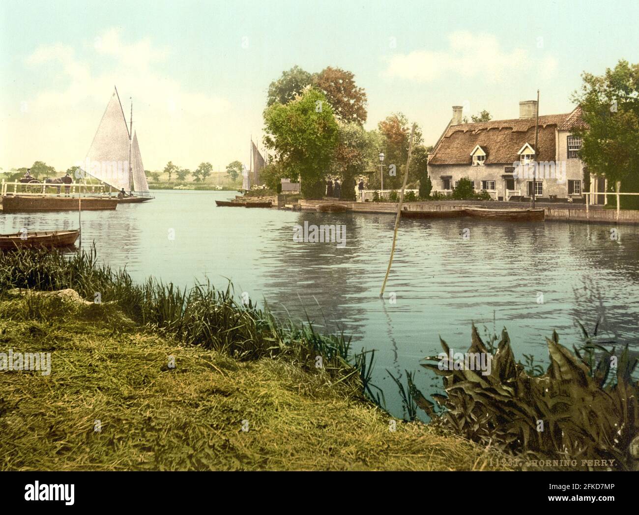 Horning et The River Bure, Norfolk vers 1890-1900 Banque D'Images