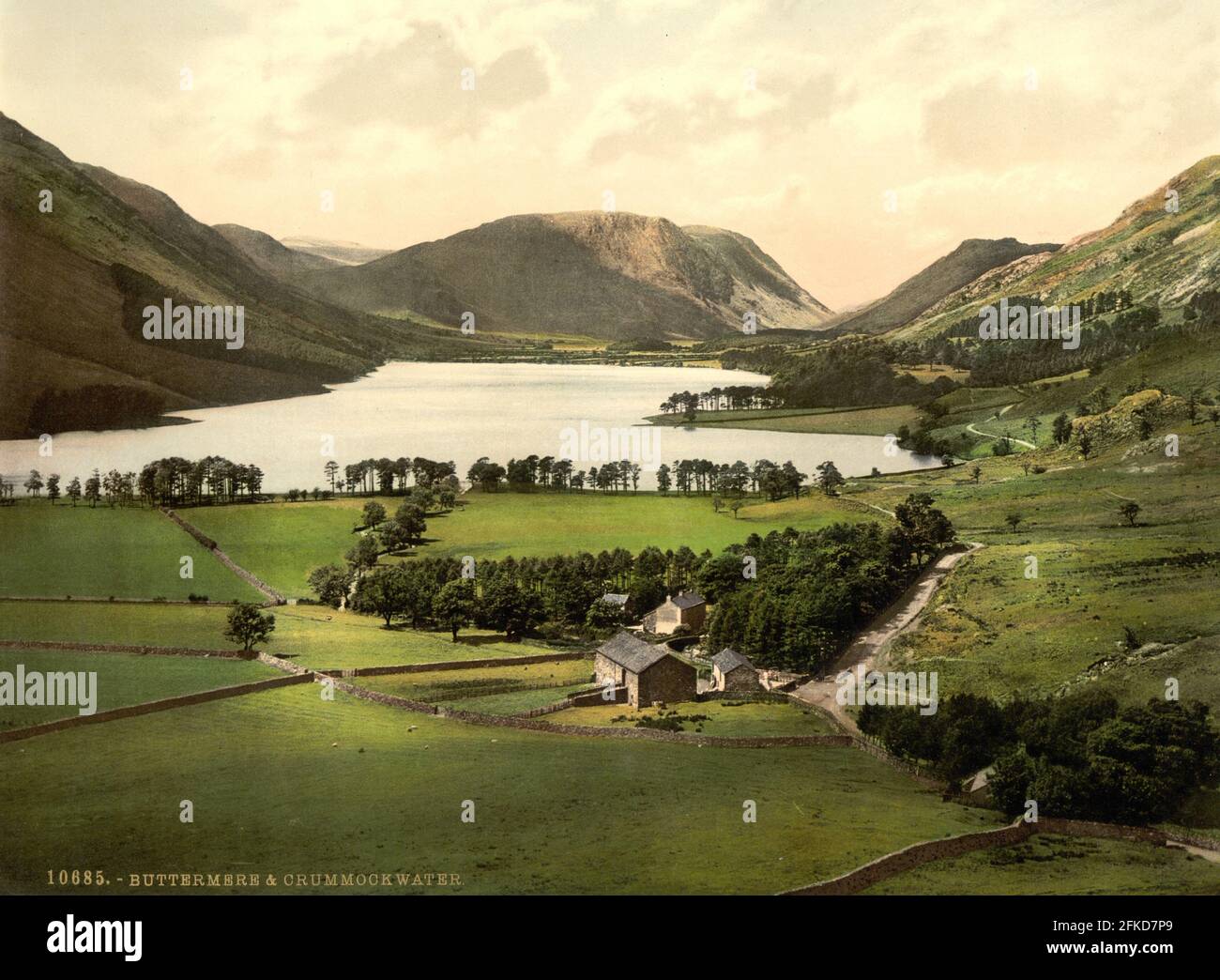 Buttermere dans le district des lacs, Cumbria vers 1890-1900 Banque D'Images
