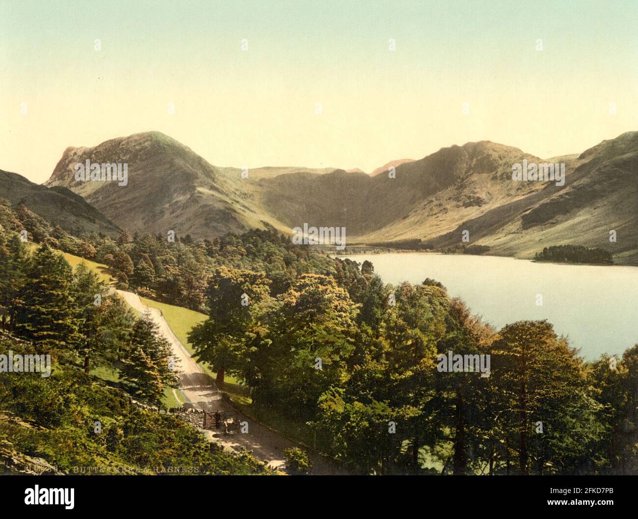 Buttermere dans le district des lacs, Cumbria vers 1890-1900 Banque D'Images