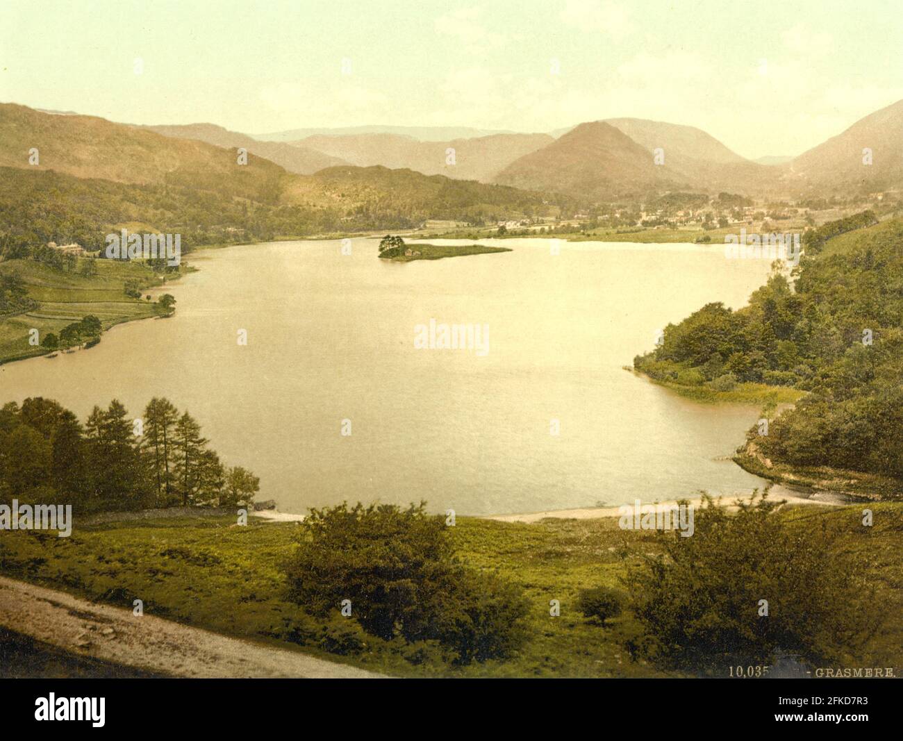 Grasmere dans le district des lacs, Cumbria vers 1890-1900 Banque D'Images