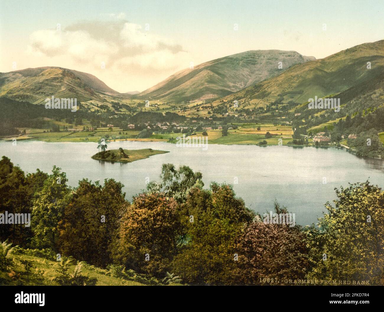 Grasmere dans le district des lacs, Cumbria vers 1890-1900 Banque D'Images
