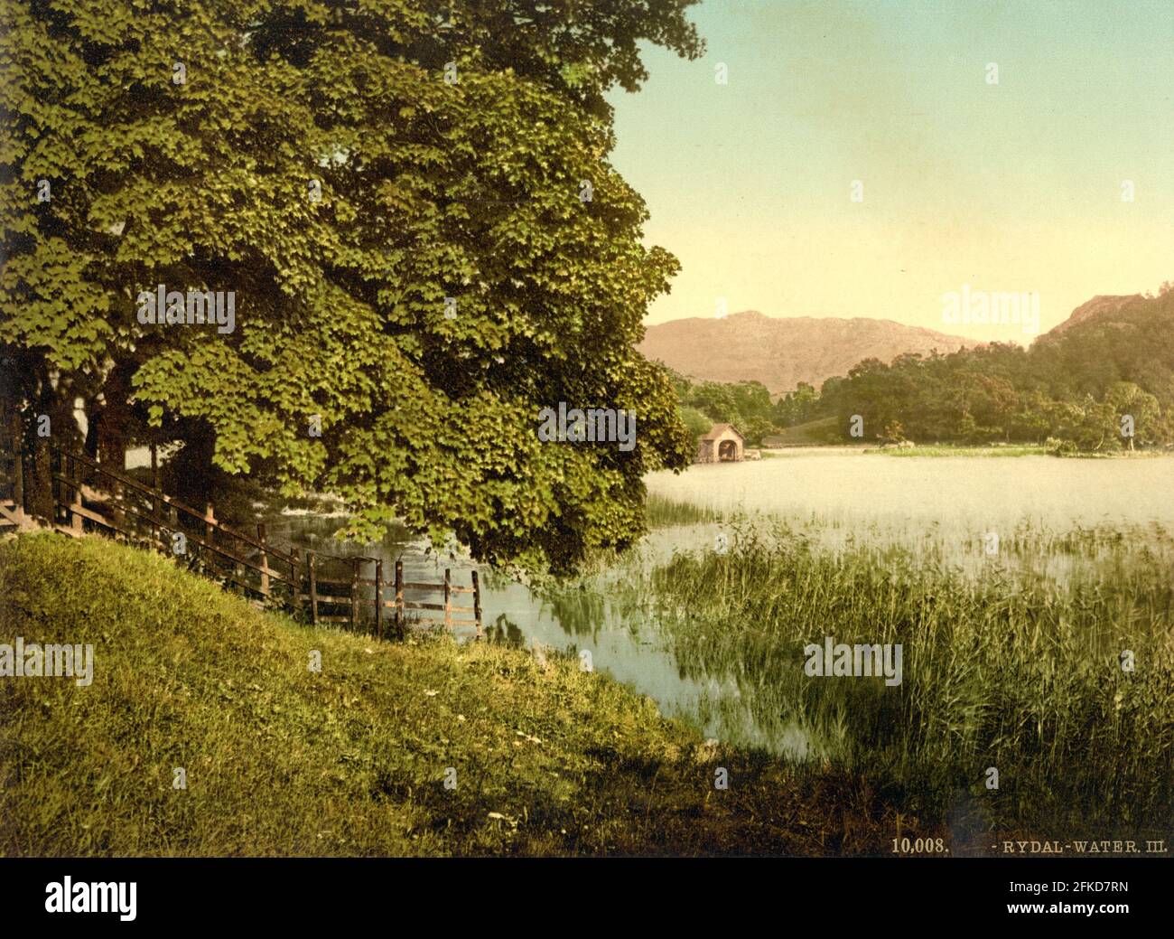 Rydal Water dans le Lake District, Cumbria vers 1890-1900 Banque D'Images