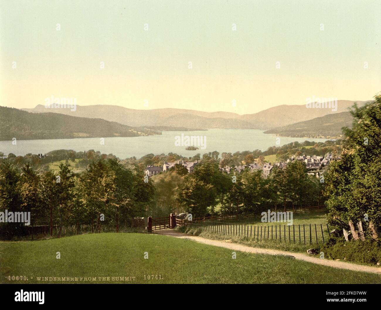 Windermere dans le Lake District, Cumbria vers 1890-1900 Banque D'Images