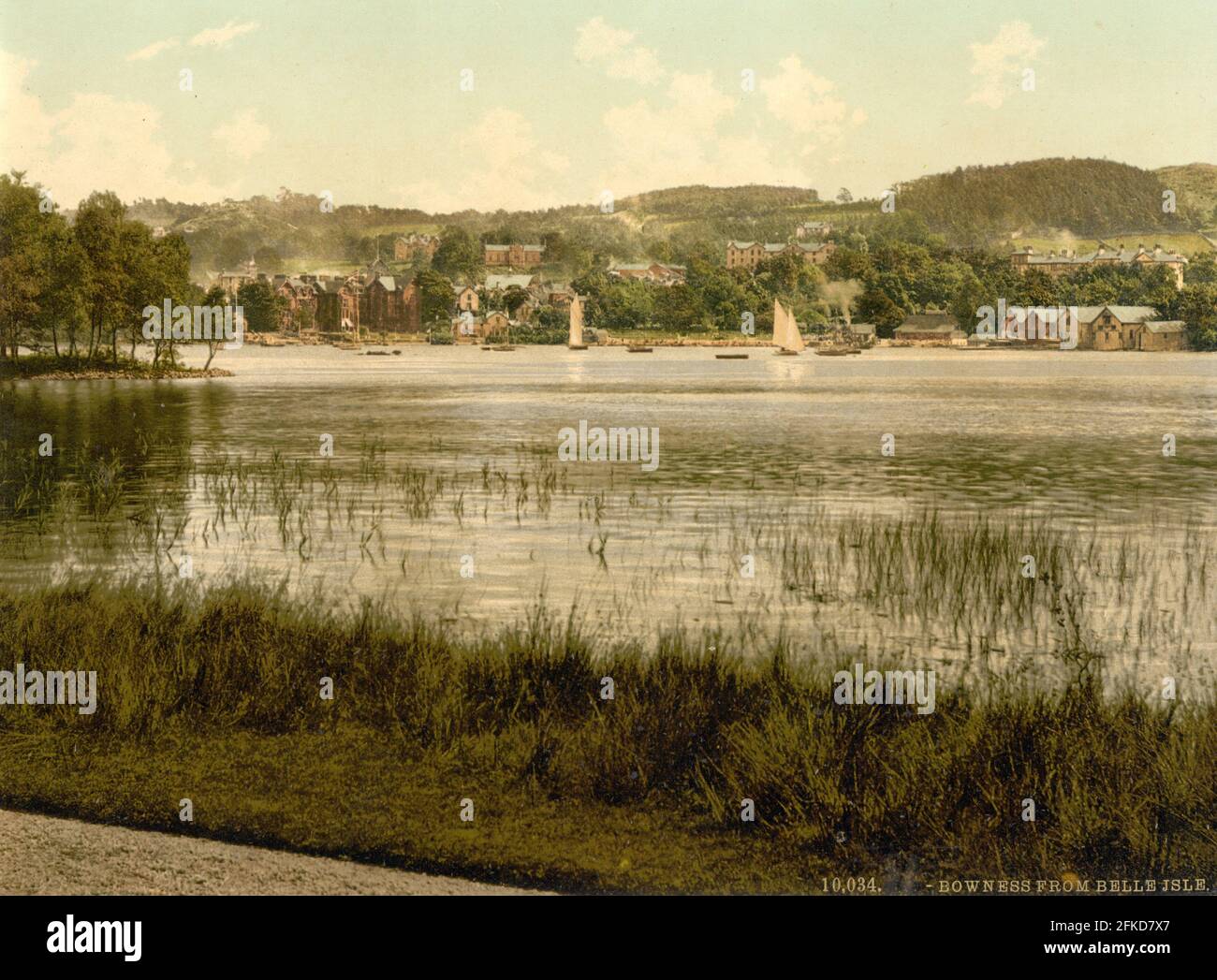 Bowness de Belle Isle dans le Lake District, Cumbria vers 1890-1900 Banque D'Images