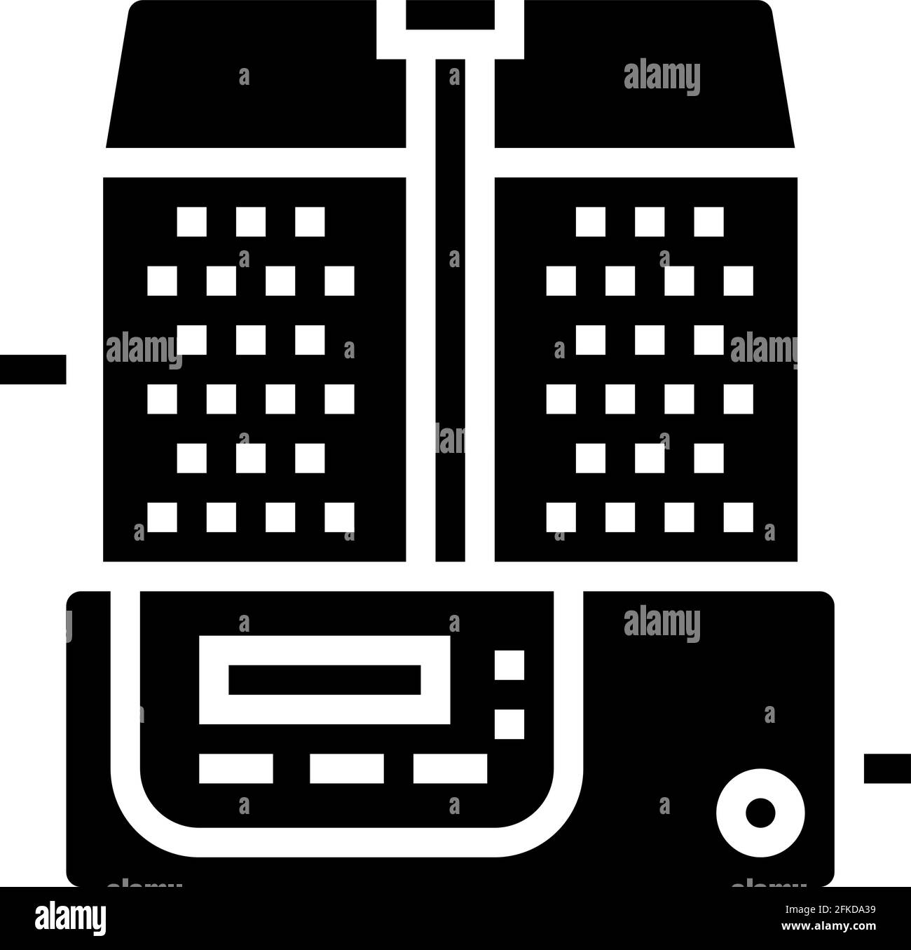 illustration du vecteur d'icône de glyphe de production pharmaceutique Illustration de Vecteur