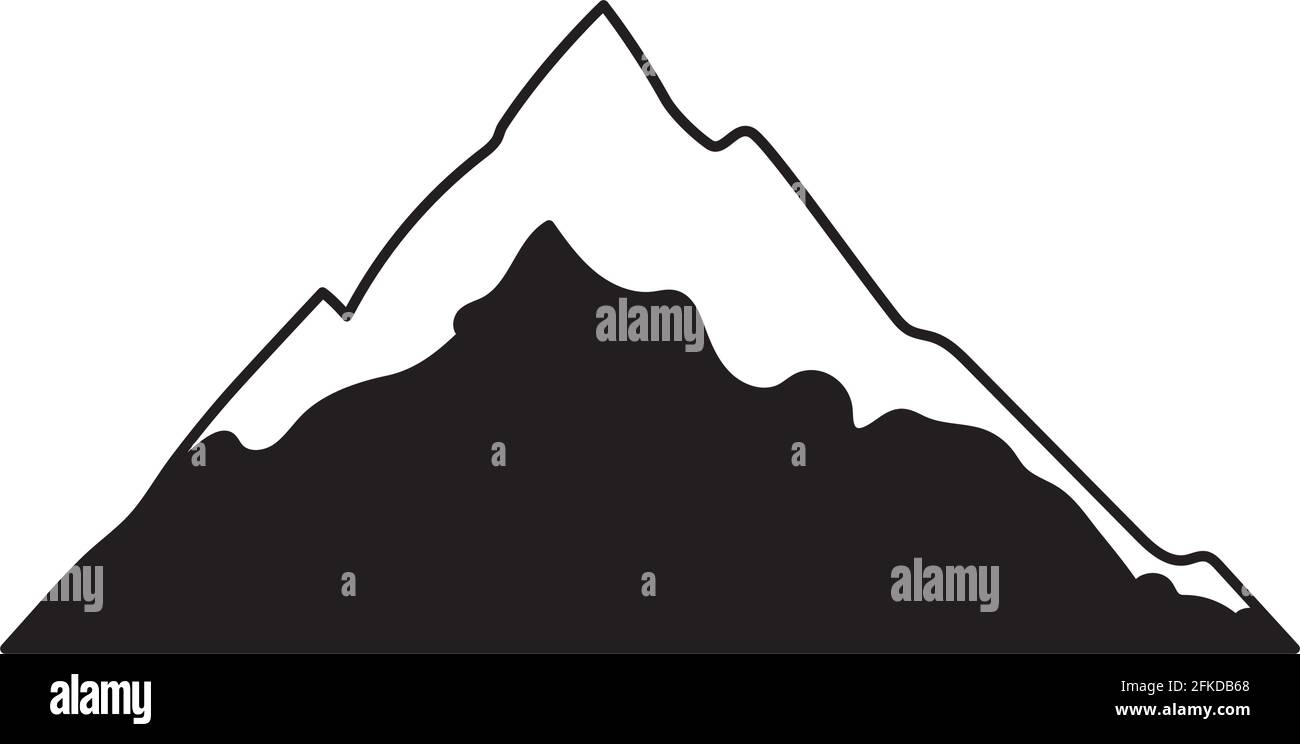 silhouette de montagne mignonne Illustration de Vecteur