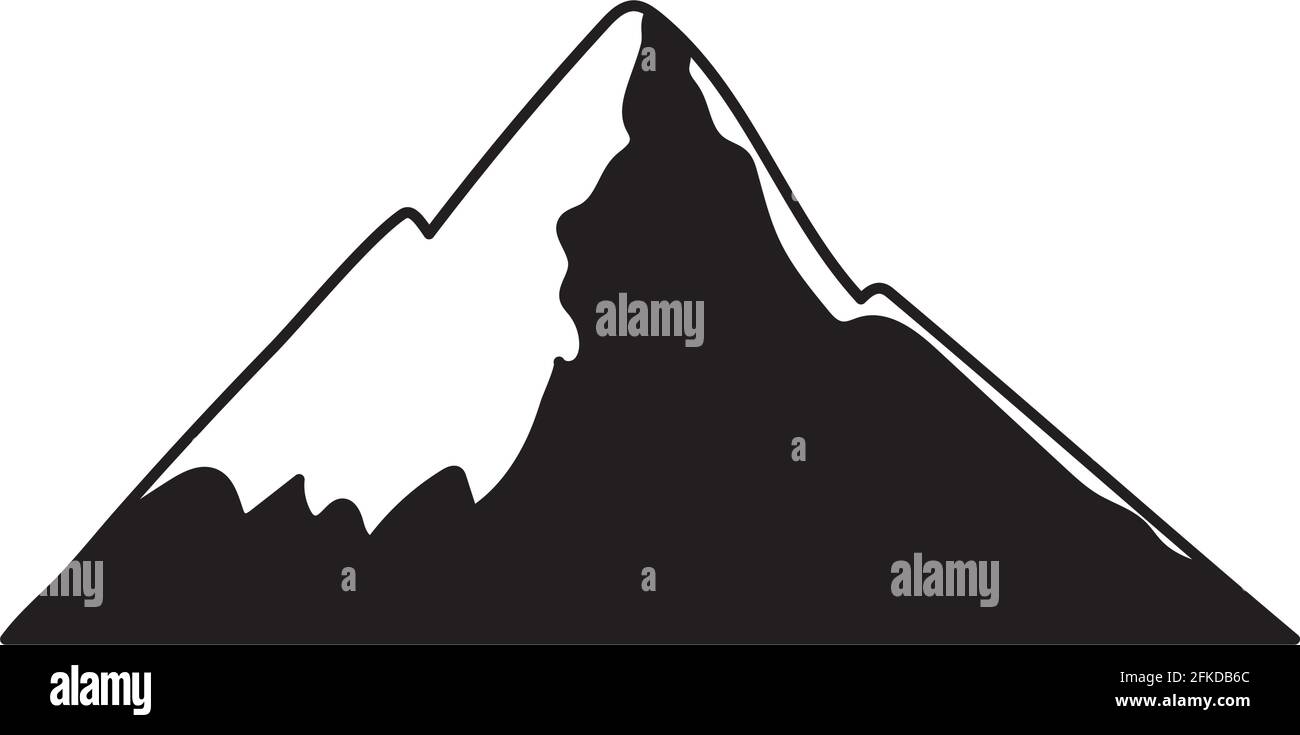 icône de montagne mignonne Illustration de Vecteur