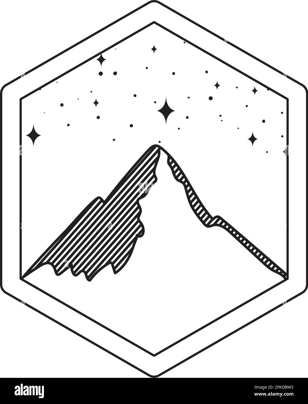 logo de silhouette de montagne Illustration de Vecteur