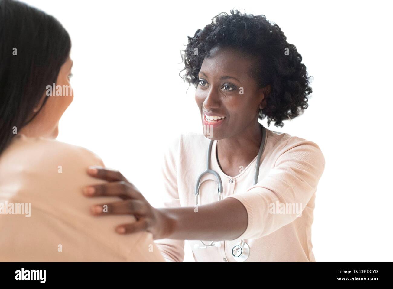 Doctor talking with patient Banque D'Images