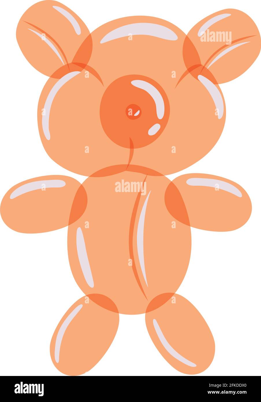 montgolfière à l'ours orange Illustration de Vecteur