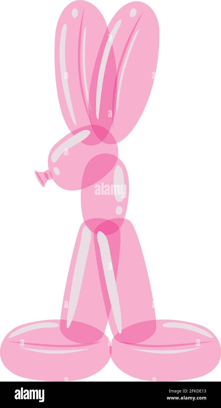 ballon de lapin rose Illustration de Vecteur