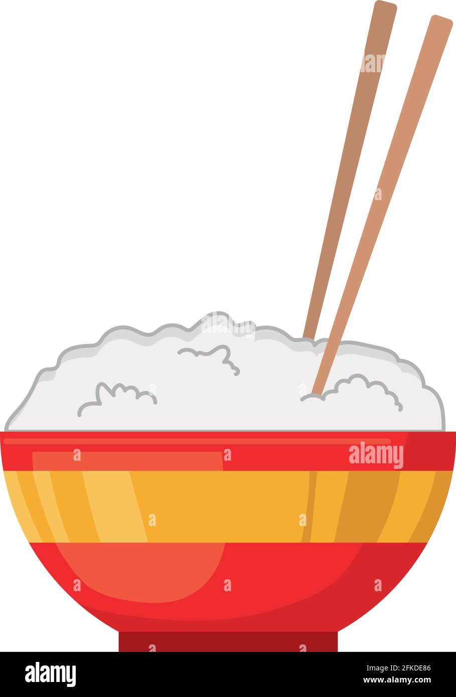 dans un bol de riz Illustration de Vecteur