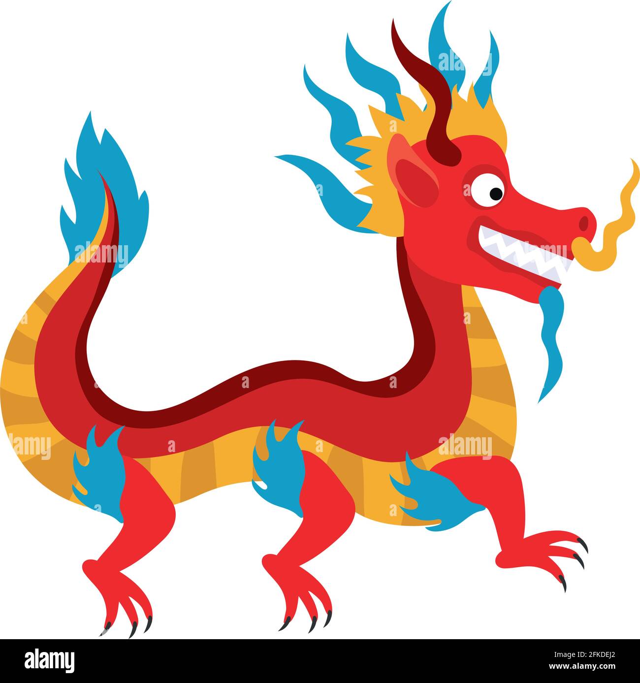 dragon chinois mythologique Illustration de Vecteur