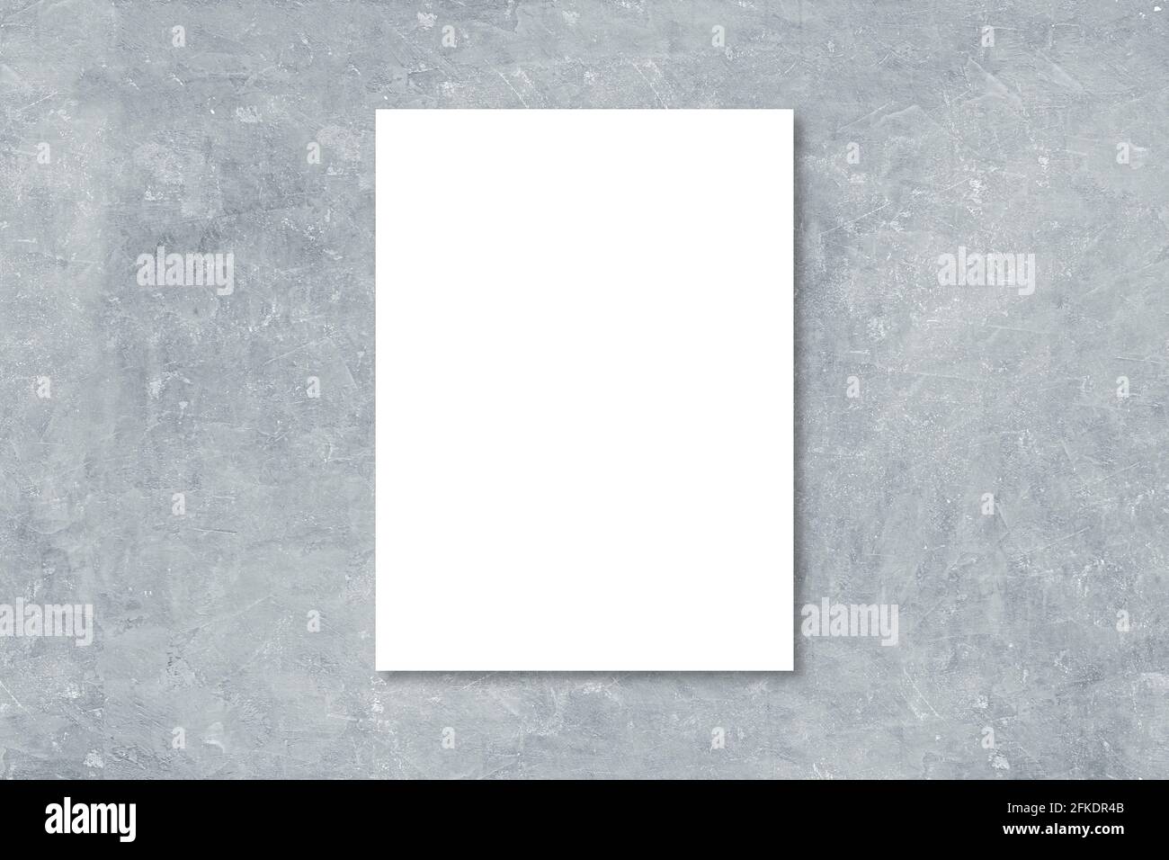 Livre blanc maquette affichée sur un mur en béton, bannière pour le marketing de promotion, arrière-plan pour le design créatif esthétique Banque D'Images