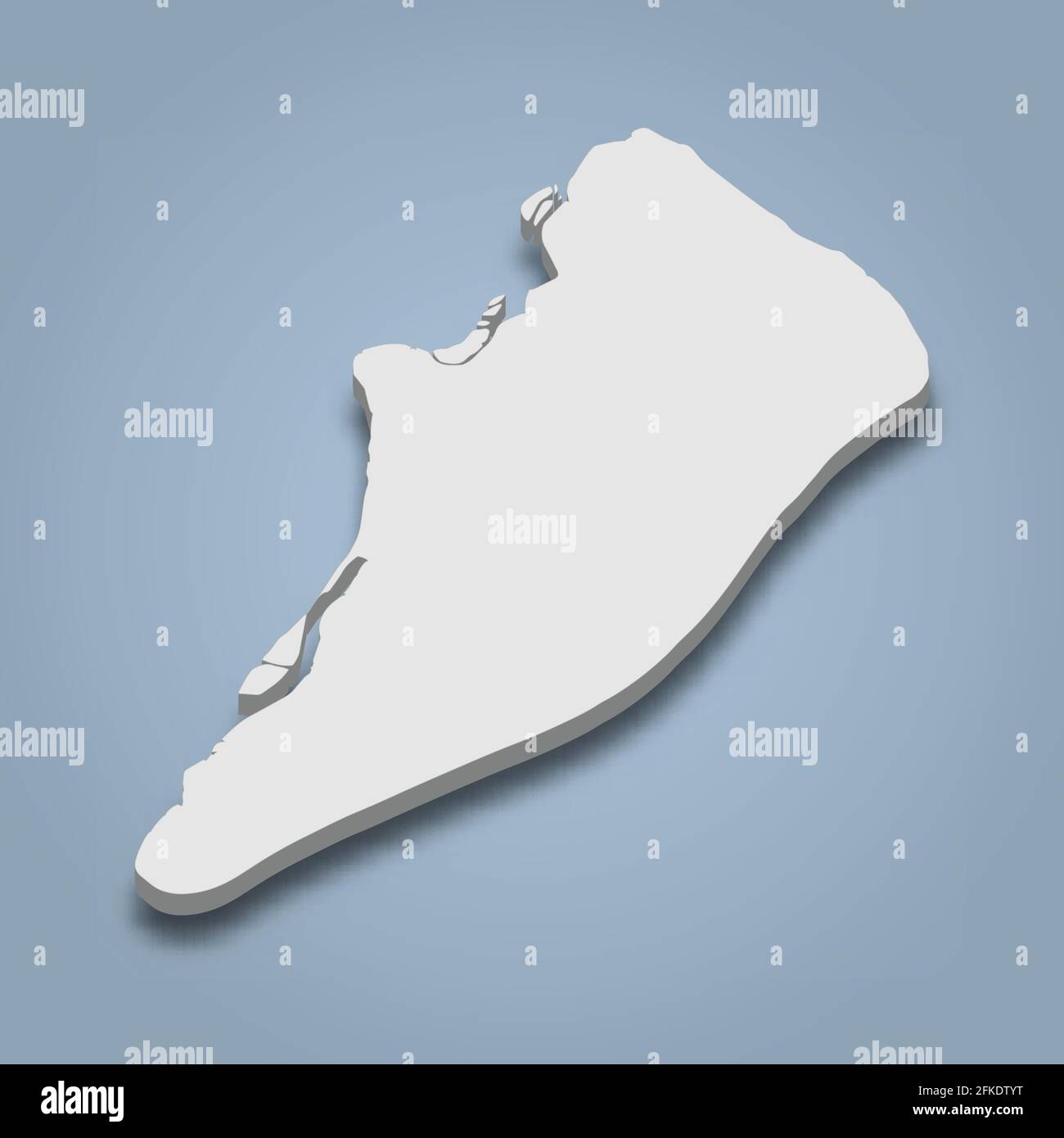 carte isométrique 3d de Hilton Head est une île en Caroline du Sud , illustration vectorielle isolée Illustration de Vecteur